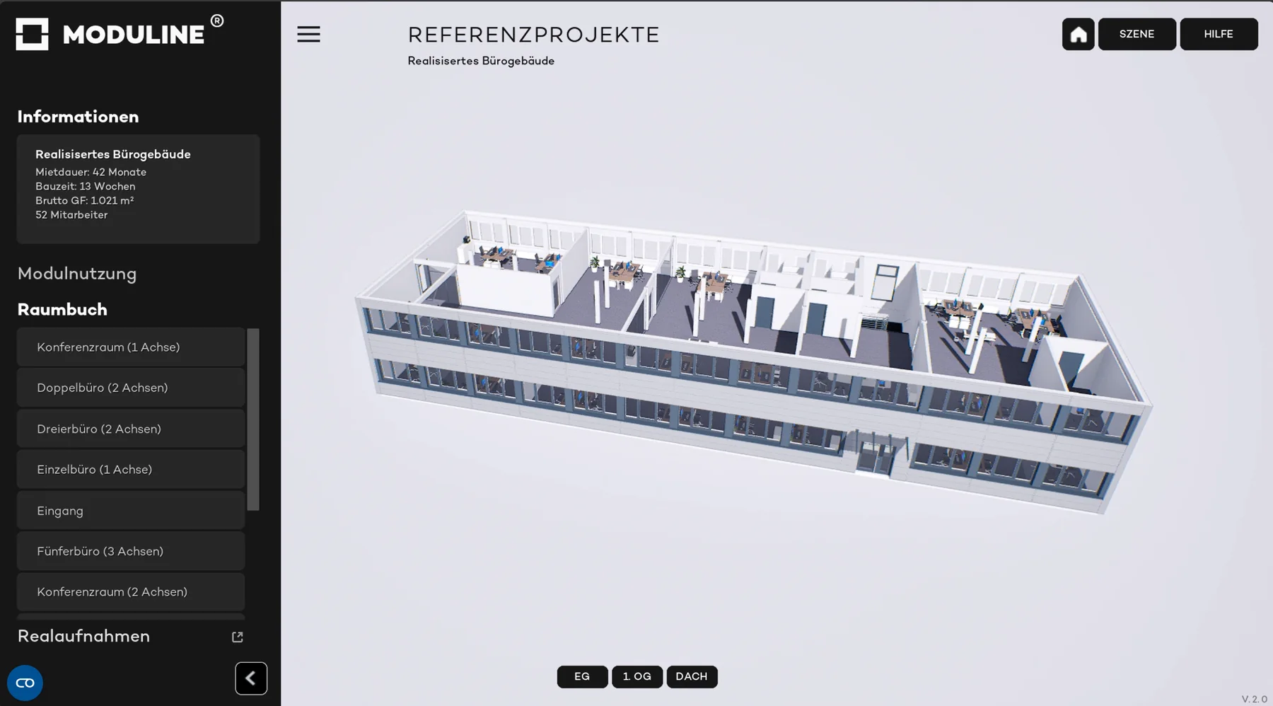 KLEUSBERG Konfigurator – digitale Gebäude- und Referenzdarstellung