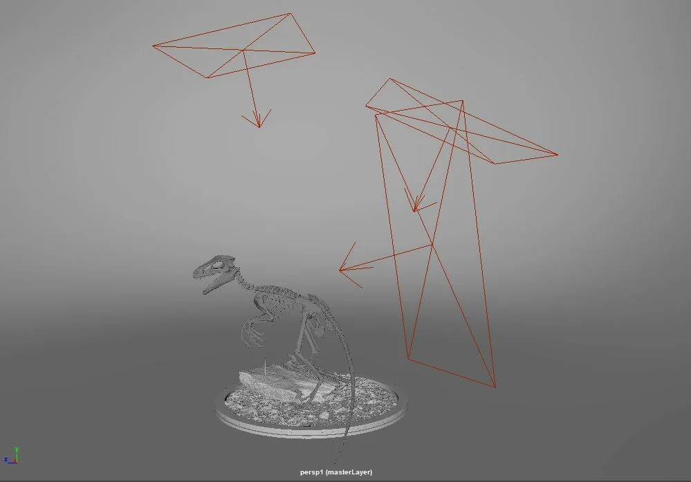 Velociraptor Skelett – Projektansicht 8